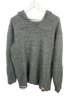 PAKA The Hoodie Unisex Alpaca Pullover Hooded Sweater Eucalyptus XL
